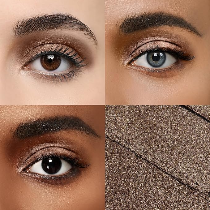 Cream Waterproof Hypoallergenic Eyeshadow Stick, long wear Metallic Glitter Matte Eye Shadow Pencil With Makeup Brush, Eye Brightener, 08 Desert Shimmer