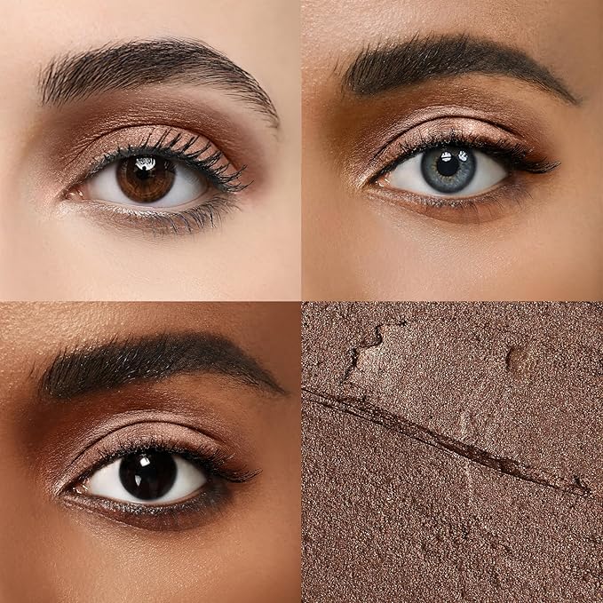 Longwear Cream Eye Shadow Sticks(16 Mocha Shimmer), Smudge-Proof, Waterproof Eyeshadow,Silky Formula Glitter With Makeup Brush,Brown Eyeshadow Stick