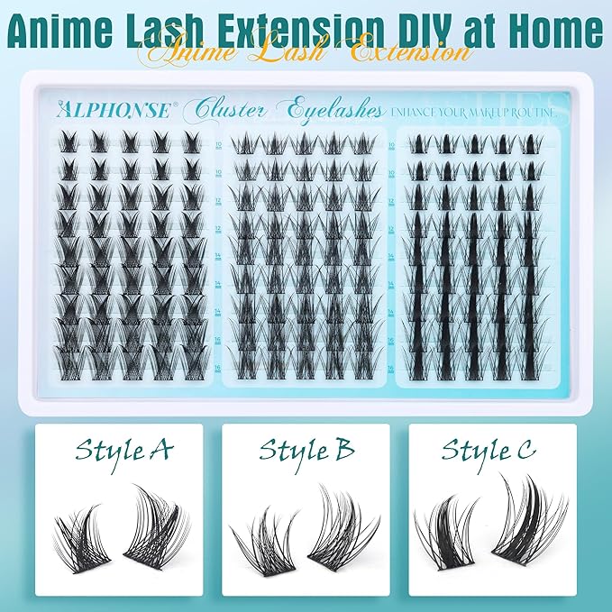 Fairy Lash Clusters 3 Styles Mixed Cluster Eyelash Extensions Wispy 3D Individual Lashes Clusters Natural Look DIY Lash Extensions by ALPHONSE