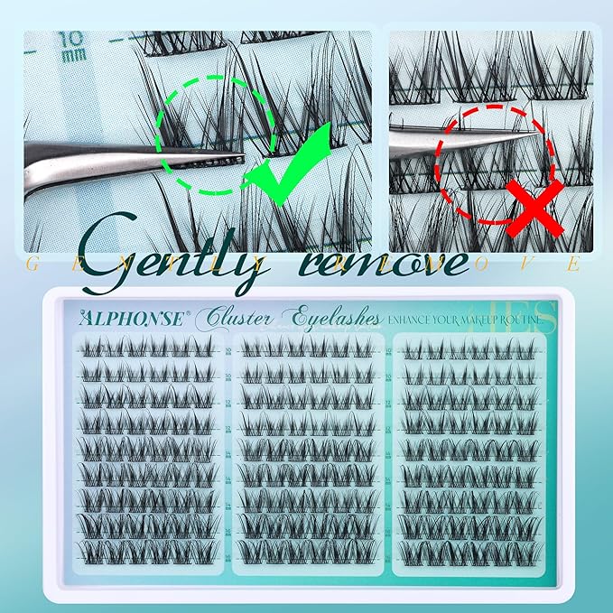 Wispy Lash Clusters Natural Look Cluster Lashes 10-16mm C-curve Lash Extension Anime Cluster Eyelash Extensions 162pcs Spiky Eyelash Clusters Pestañas by ALPHONSE