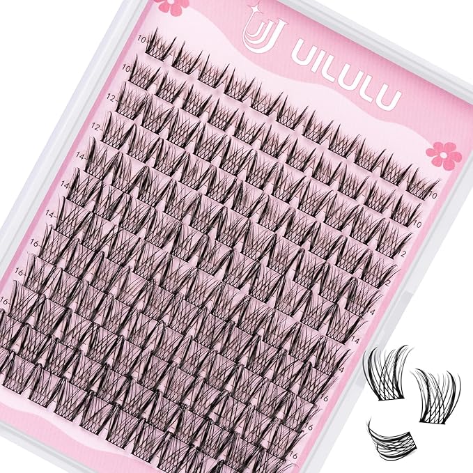 Lash Clusters D Curl Wispy Clusters Lashes 0.07D 10-18 MIX 132 Eyelashes Individual Lashes DIY Lash Extensions at Home False Lashes Wide Band Natural Eye Lash Clusters(U09, 10-18mix)