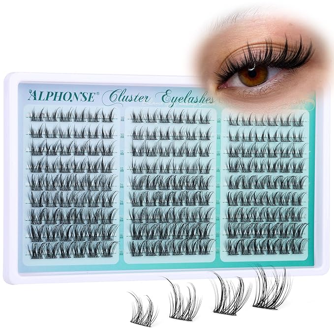 Wispy Lash Clusters Natural Look Cluster Lashes 10-16mm C-curve Lash Extension Anime Cluster Eyelash Extensions 162pcs Spiky Eyelash Clusters Pestañas by ALPHONSE