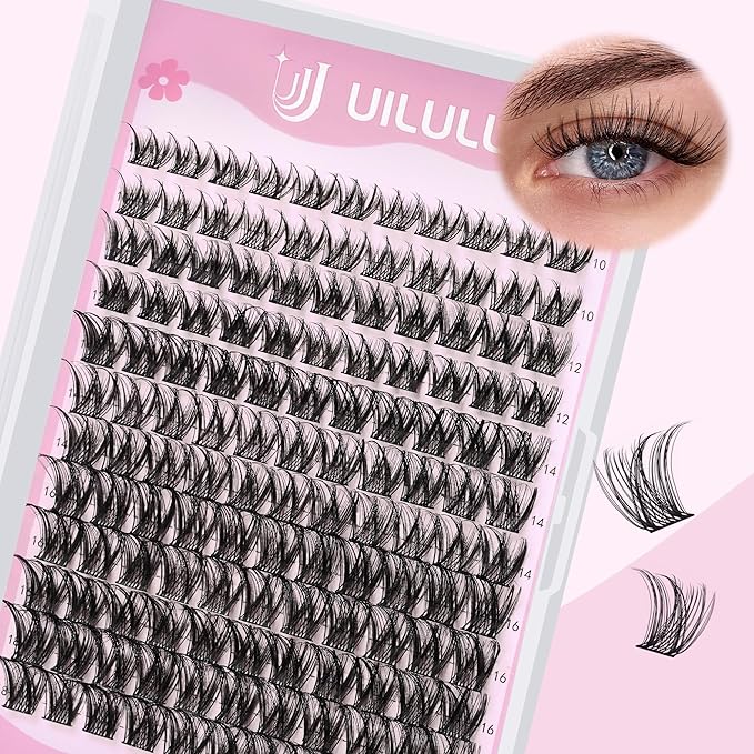 Lash Cluster Kit Wispy Waterproof Lash Extension Kit DIY at Home Lash Extensions (U23 Kit)