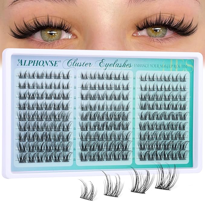 Wispy Lash Clusters Natural Look Cluster Lashes 10-16mm C-curve Lash Extension Anime Cluster Eyelash Extensions 162pcs Spiky Eyelash Clusters Pestañas by ALPHONSE