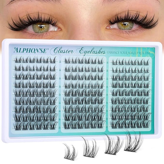 Wispy Lash Clusters Natural Look Cluster Lashes 10-16mm C-curve Lash Extension Anime Cluster Eyelash Extensions 162pcs Spiky Eyelash Clusters Pestañas by ALPHONSE