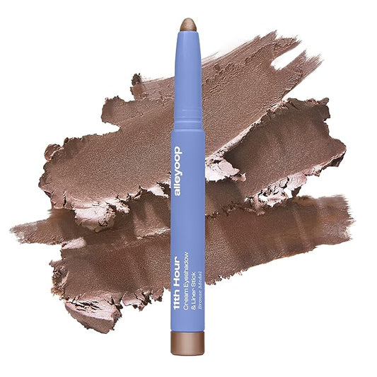 ALLEYOOP 11th Hour Cream Eye Shadow Sticks - Bronze Medal (Shimmer) - Award-winning Eyeshadow Stick - Smudge-Proof and Crease Proof for Over 11 Hours - Easy-To-Apply and Compact for Travel, 0.05 Oz