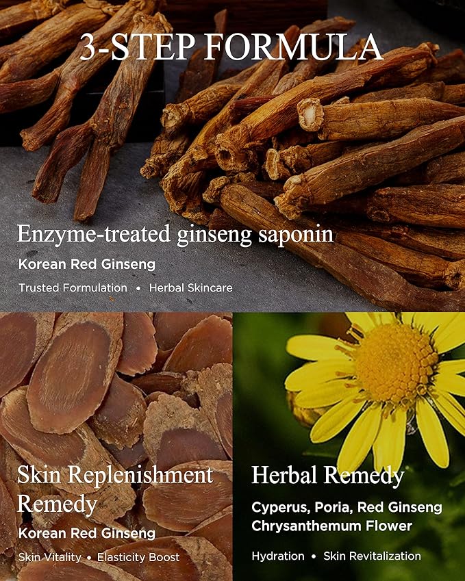 Bon Yeon Jin Korean Red Ginseng Face Cream Duo Set - Intensive Anti-Aging Moisturizer with Ceramide Squalane for Deep Wrinkle and Fine Lines Improvement Firming Nourishing, 1.69 oz. + 1.69 oz.