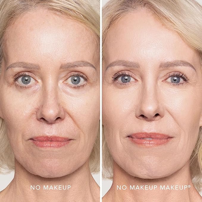 No Makeup Makeup Long-Lasting Lightweight Foundation & Brush Duo | Cruelty-Free, Fragrance-Free, Buildable, Transfer-Proof Makeup (Fair)