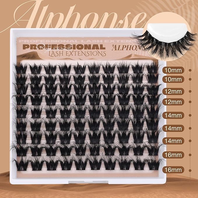 Fluffier Lash Clusters 5D Volume Lashes Clusters 10-16mm Cluster Eyelash Extensions Wispy DIY Individual Lashes Extension Soft False Eyelashes Clusters by ALPHONSE